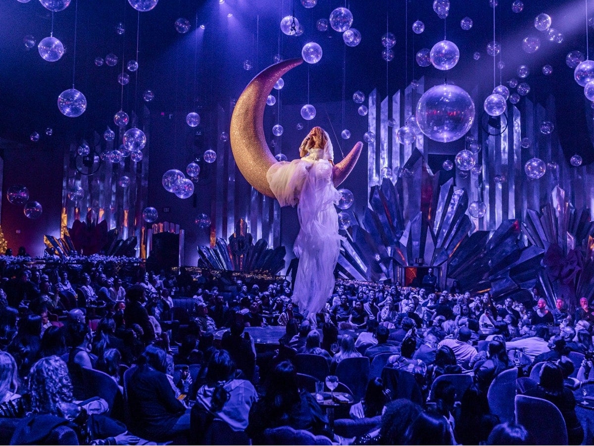 Leona Lewis Shines in Custom Atelier Pronovias for Her Las Vegas Christmas Residency